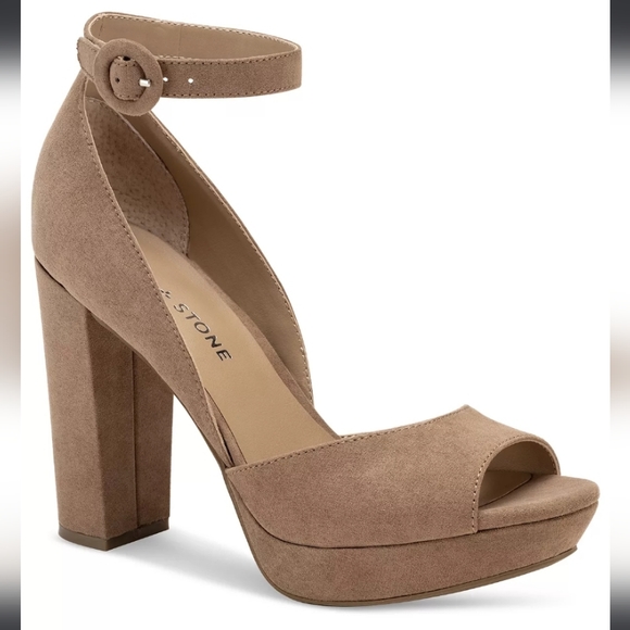 Sun + Stone Shoes - Sun + Stone Reeta Block-heel Platform Sandals Stone 8.5